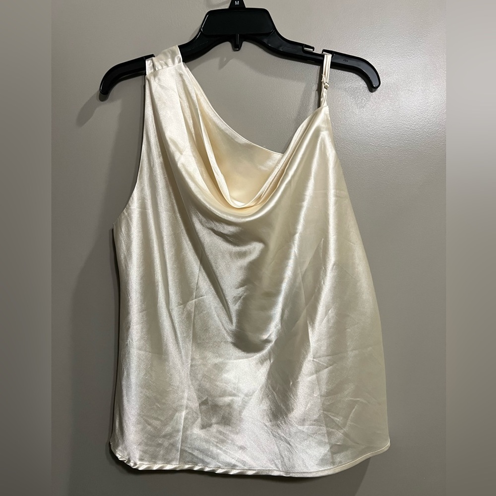 SHEIN Champagne satin shirt